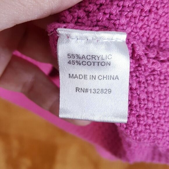 LOVERS + FRIENDS Sweater Womens Medium Pink Pullover Off the Shoulder Boxy KAIT - Picture 5 of 8